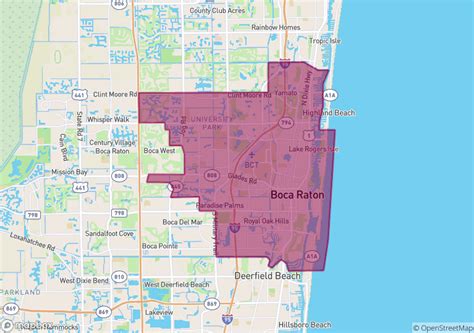 boca raton city limits map.